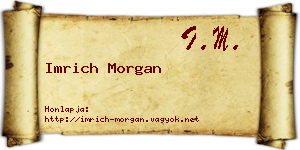 Imrich Morgan névjegykártya
